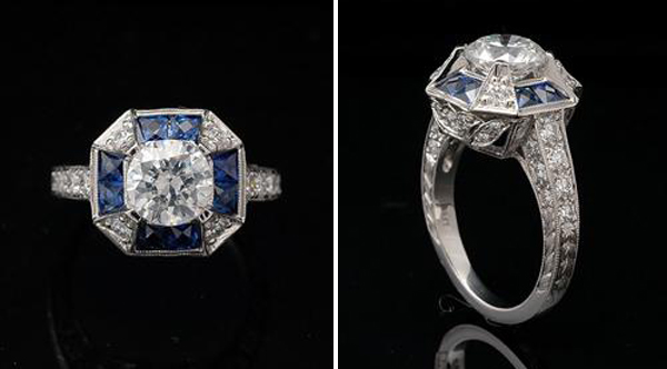 {Non-traditional Engagement Rings: What the Sapphire Symbolizes} || The Pink Bride www.thepinkbride.com || Image courtesy of the Diamond Brokers of Memphis website