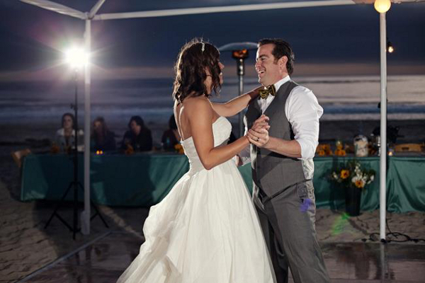 {First Dance Songs #6: Perfect Tunes for a Beach Wedding} || The Pink Bride www.thepinkbride.com || Image courtesy of Frenzel Studios Facebook page. || #wedding #reception #beach #firstdance #bride #groom