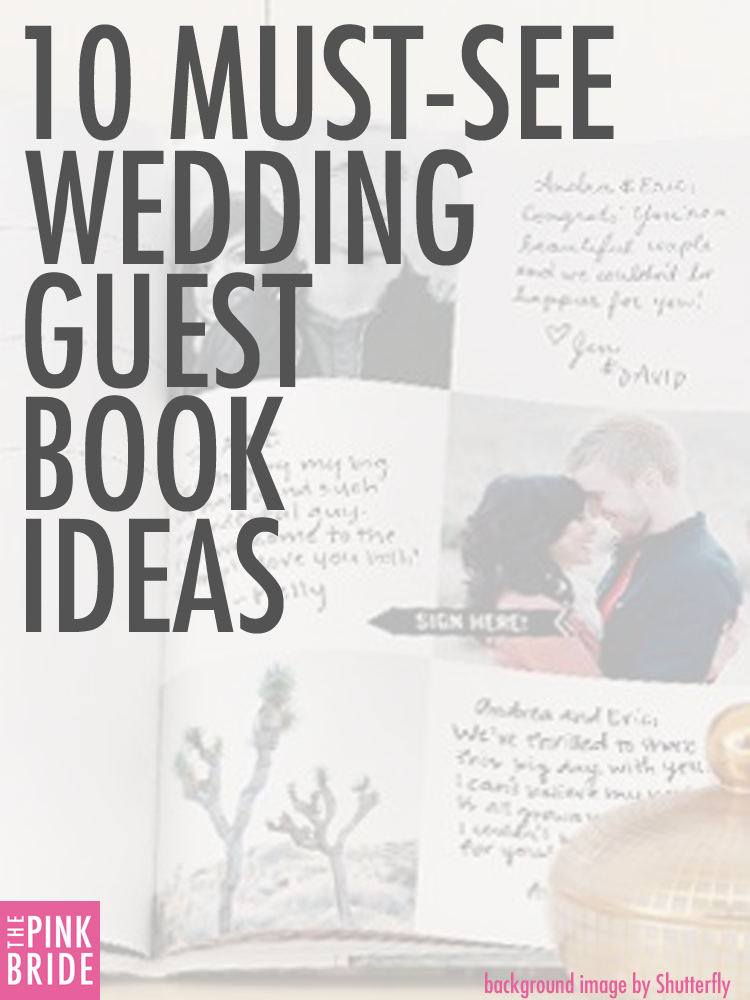 Click for 10 must-see wedding guest book ideas and alternatives! | The Pink Bride www.thepinkbride.com