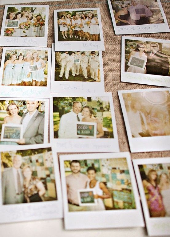 Polaroid wedding guest book alternative | The Pink Bride www.thepinkbride.com