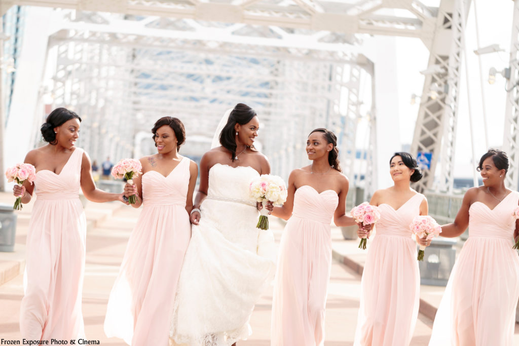 bride and her bridesmaids