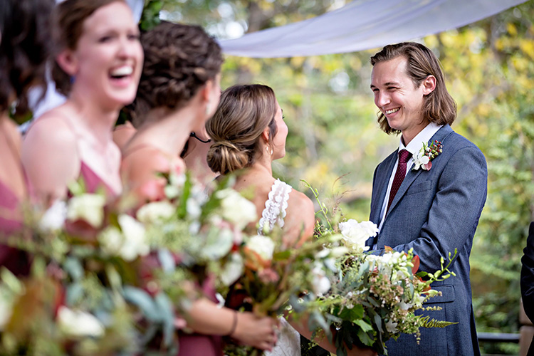 Groom Smiling at Bride During Vows | The Ultimate Wedding Ceremony Planning Guide | Waldorf Photographic Art | The Pink Bride® www.thepinkbride.com